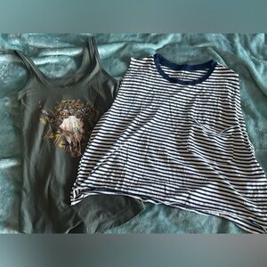 2 Womens Tank/sleeveless Tops. XS Aerie & No Boundaries